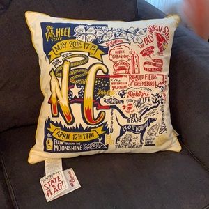 Primitives by Kathy North Carolina Accent Pillow - Blue, Yellow, Red